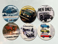 6 Toyota Land Cruiser, Pin-back buttons or Magnet Buttons. Several sizes/styles available (set1)