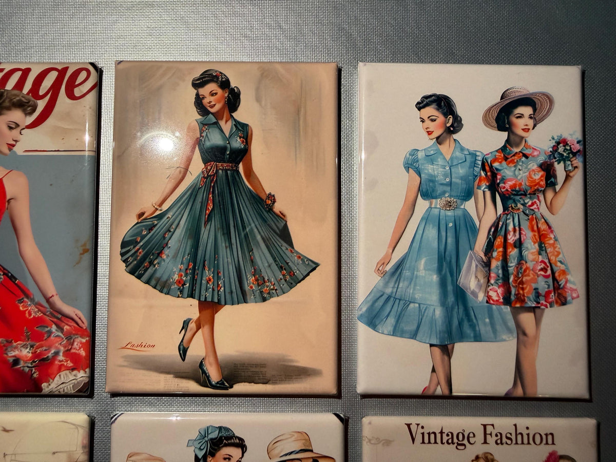 Vintage Fashion magnets sold individually or purchase them all