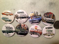 Ford Edsel Buttons: Pinback, Magnet, Flatback - Set of 8