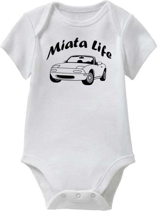 Mazda Miata Baby Onesies or Toddler T-Shirt "Miata Life"