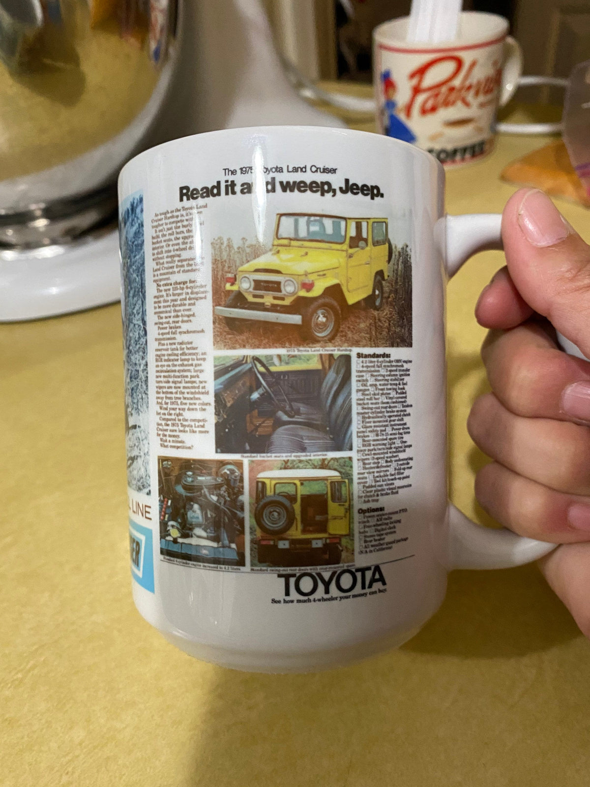 Toyota Land Cruiser 15oz. custom ceramic mug or 20oz. Stainless steel mug