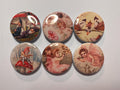 6 Fairy and Gnomes Fridge Magnets.  Choose your size/style. (S1)