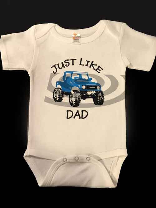 Suzuki Samurai Just Like Daddy, Just like Mommy Baby Onesies, or Toddler Tshirt