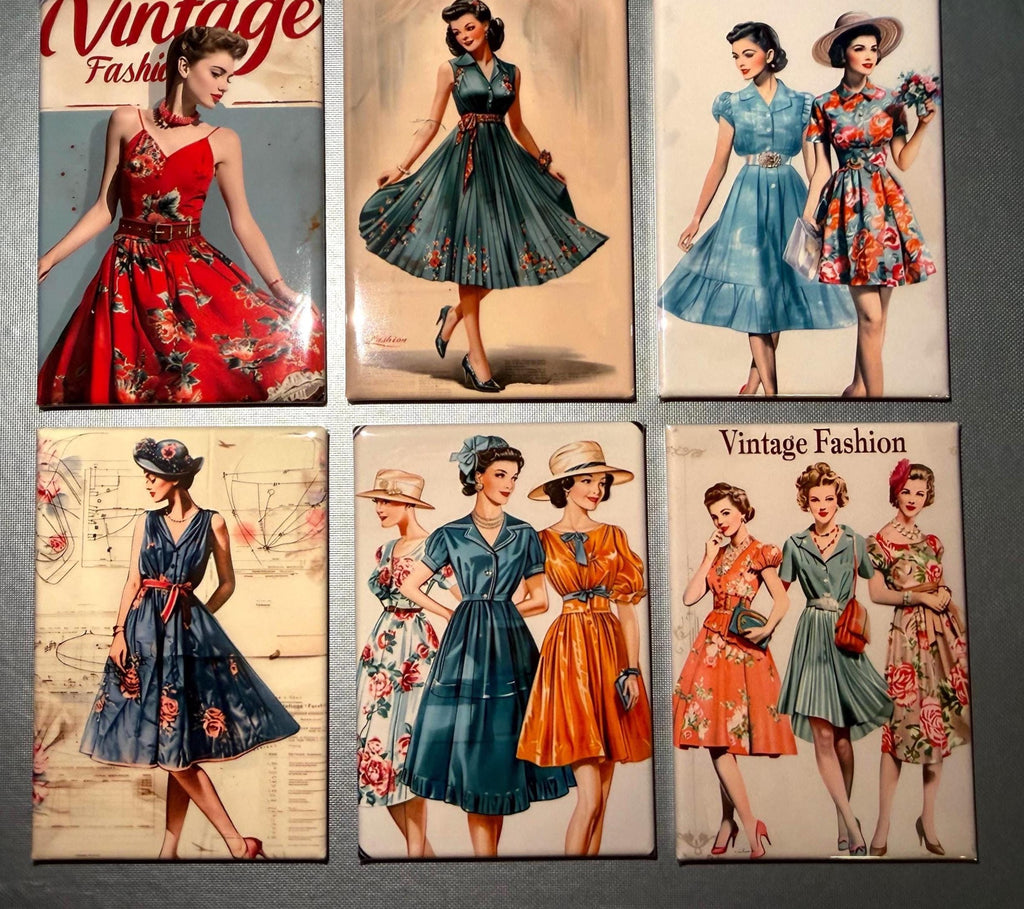 Vintage Fashion magnets sold individually or purchase them all
