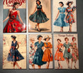 Vintage Fashion magnets sold individually or purchase them all