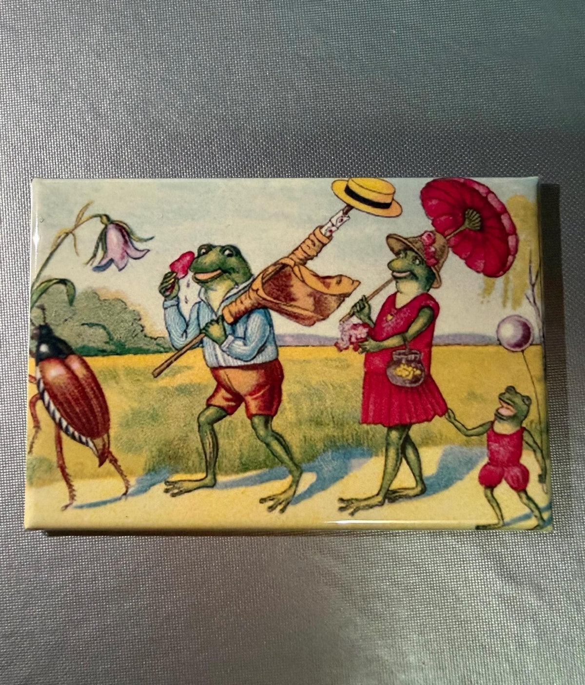 Beautiful Frog Magnets or Pinback Buttons, 2x3 inch
