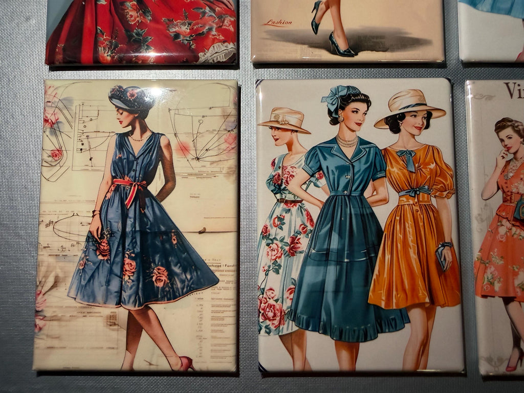 Vintage Fashion magnets sold individually or purchase them all