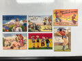 6 vintage old west post cards fridge magnets size 2x3"