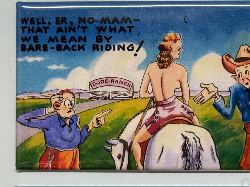 6 vintage old west post cards fridge magnets size 2x3"