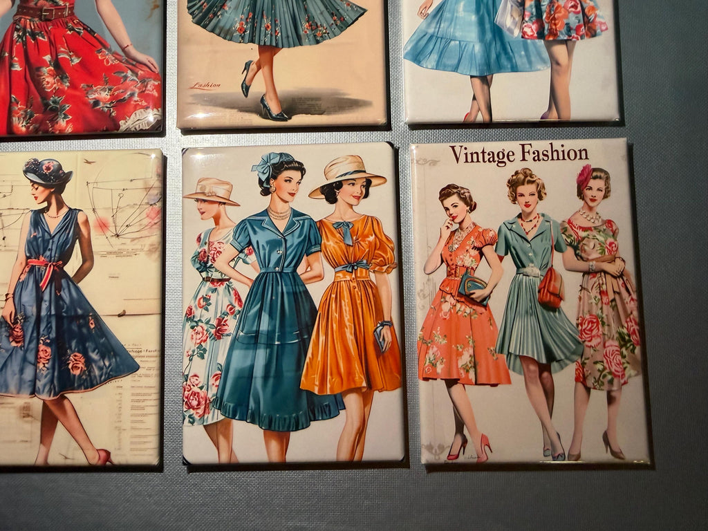 Vintage Fashion magnets sold individually or purchase them all