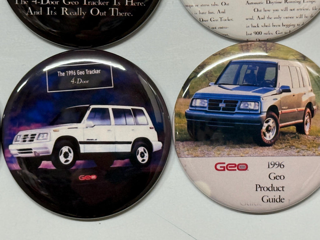 Geo Tracker 4 Door Magnets: Car Lover Gift, Pinbacks, Flatbacks