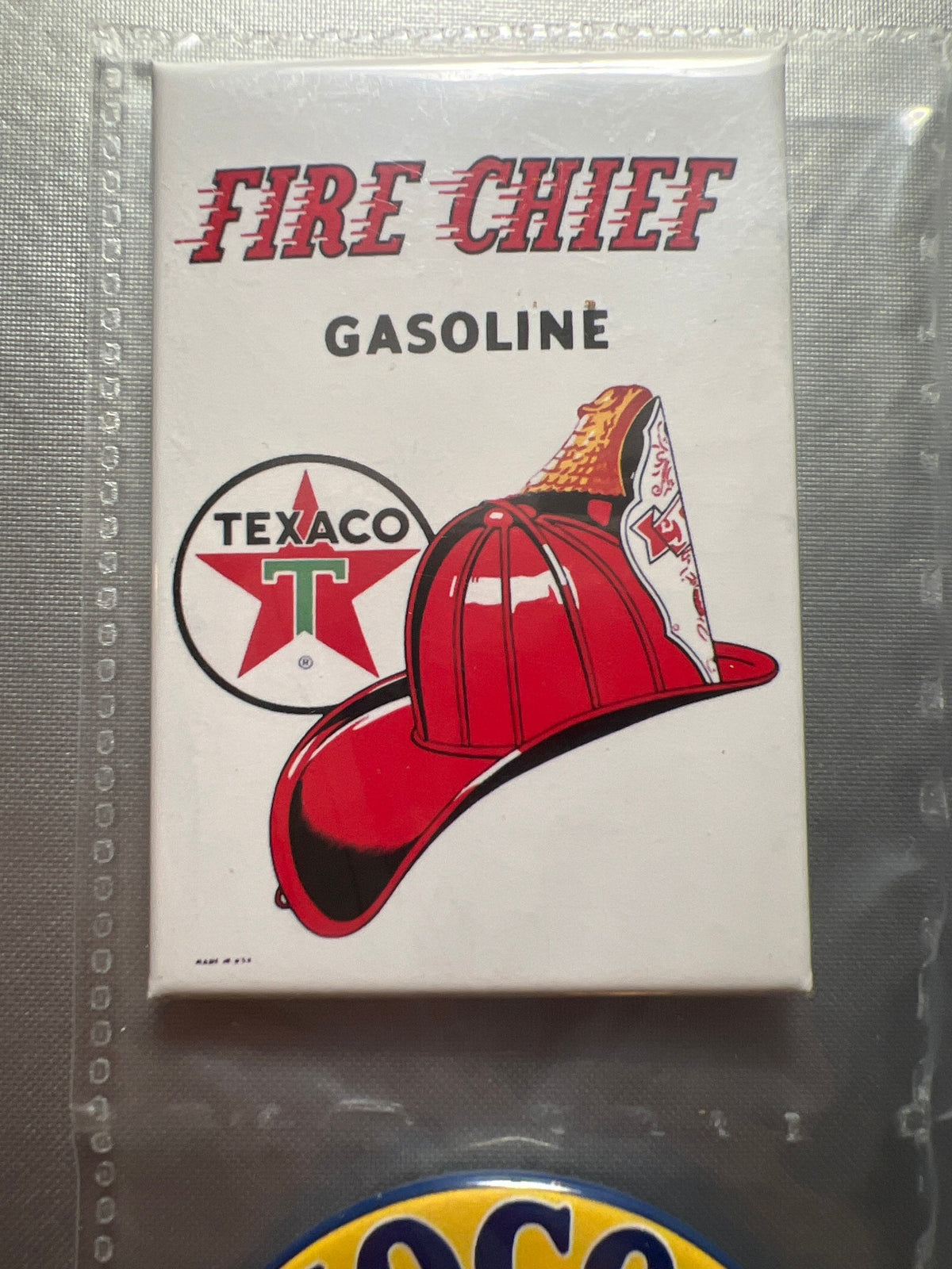 6 Gas Station Button Magnets, different sizes SetE