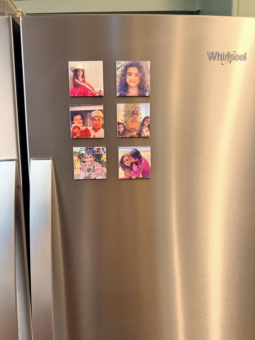 Custom Photo Magnets or Pinback Buttons, Personalized 2.5 x 2.5” Square Magnets |Custom Buttons for Events, Weddings, Business