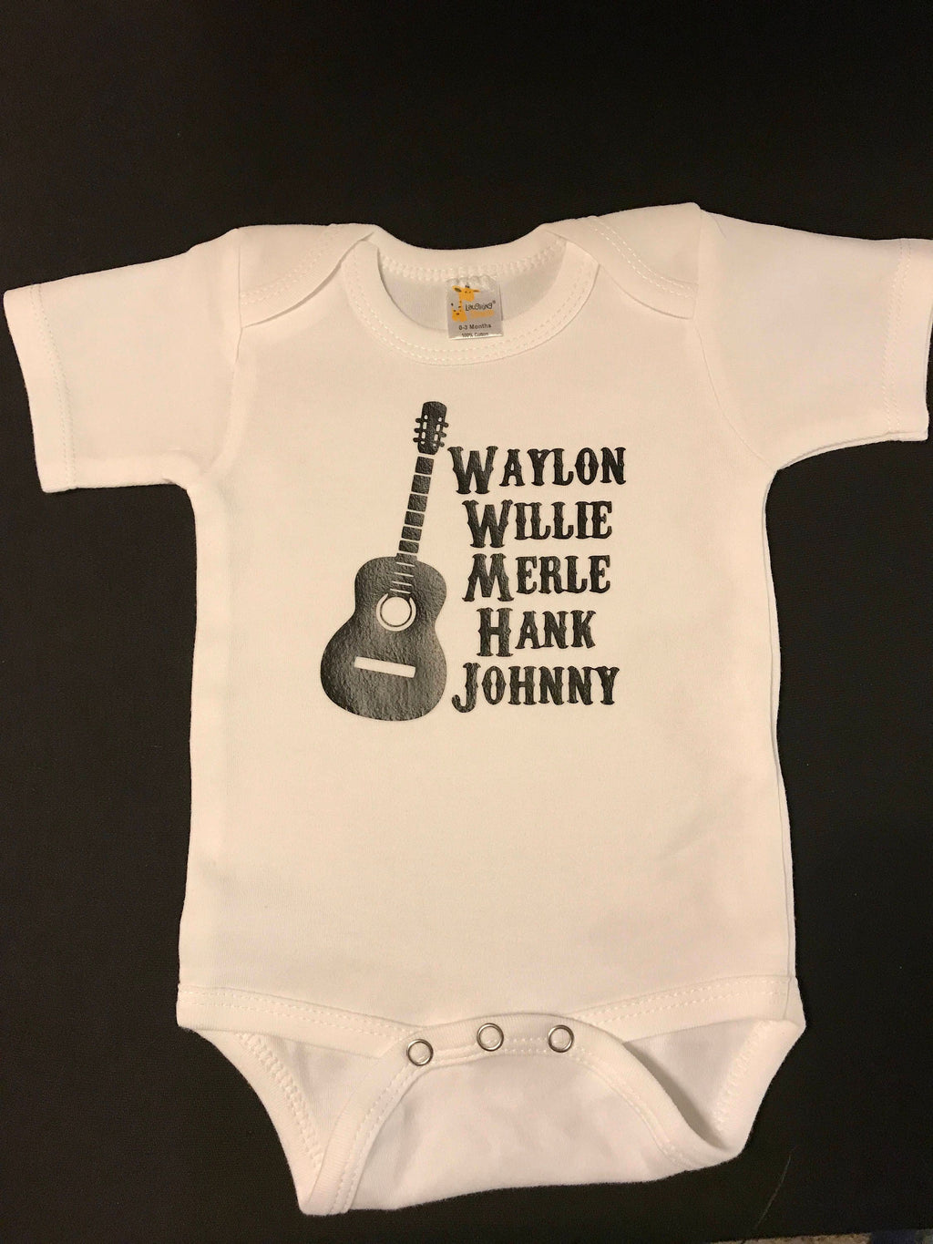 Country Western Baby Onesie, Waylon, Willie, Merle, hank, Johnny Onesies or Toddler Shirts