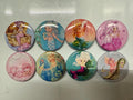 6 Child mermaids Fridge Magnets, pinbacks, flatbacks and more.  Choose your size/style. (s2)