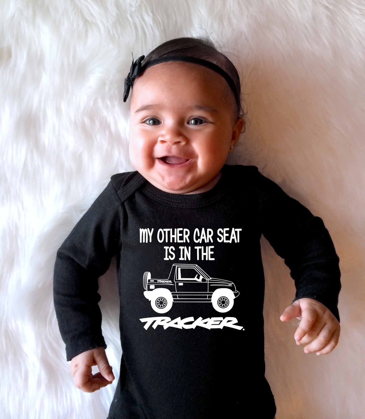 Geo Tracker 2 Door or 4 Door, Baby Onesies or Toddler T-Shirt "My other Car Seat"