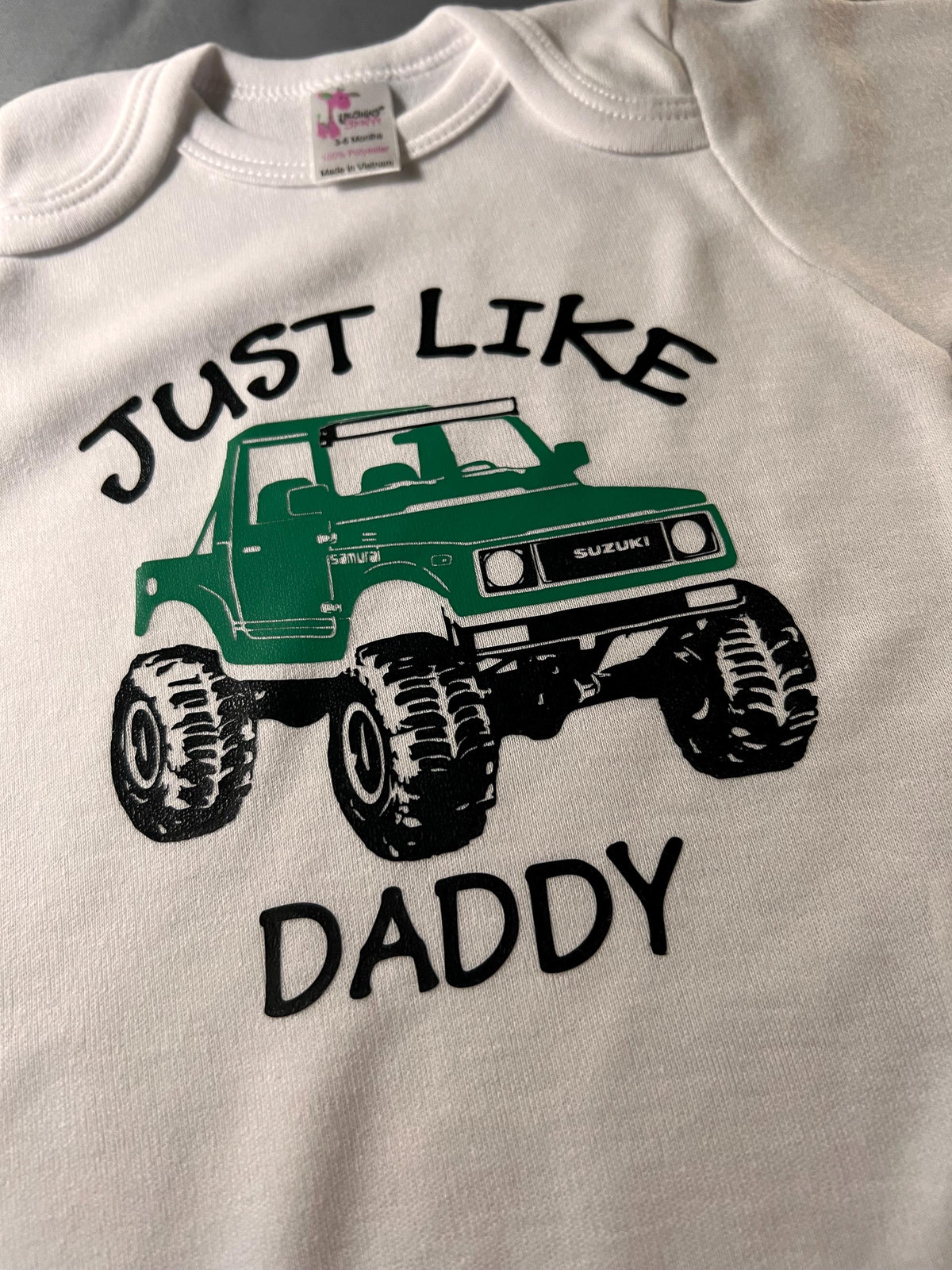Suzuki Samurai Just Like Daddy, Just like Mommy Baby Onesies, or Toddler Tshirt