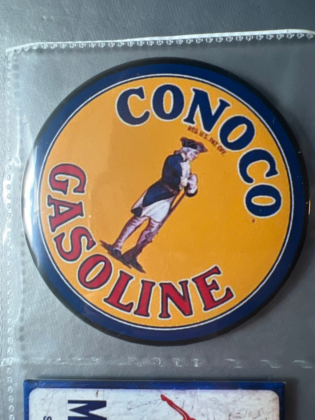 6 Gas Station Button Magnets, different sizes SetD