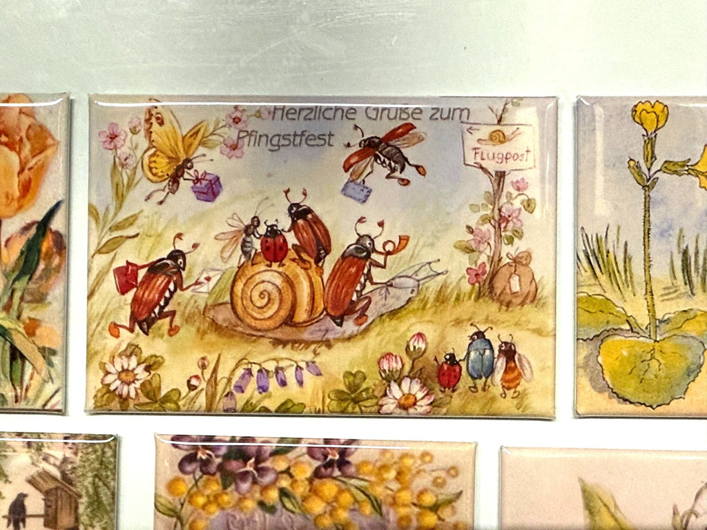 Vintage lady bug magnets 2x3 inch