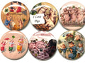 Pig Magnets or Pinbacks - Set of 6 - Choose Size & Style