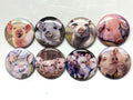 8 Cute Pig buttons, available as pinback, flatbacks, magnets etc. Several button sizes to choose from.