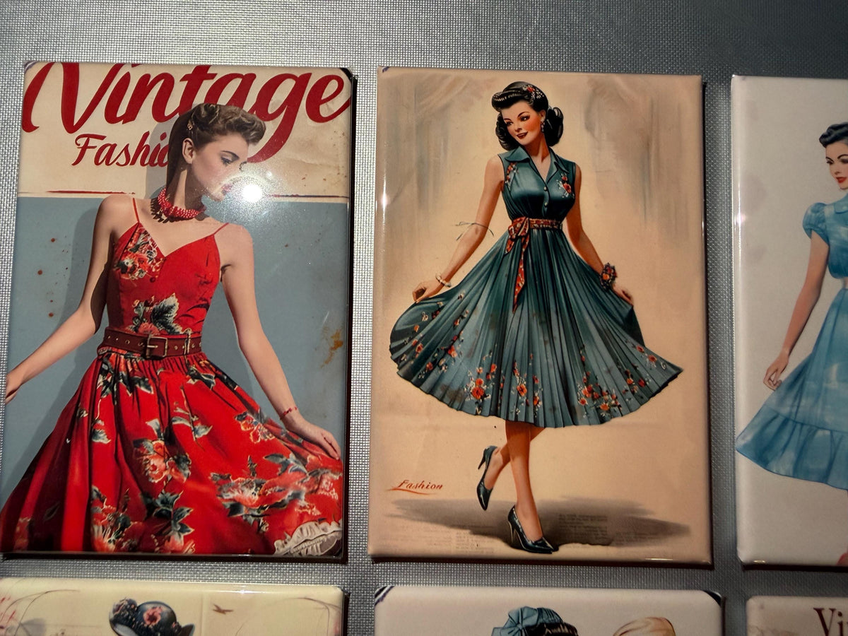 Vintage Fashion magnets sold individually or purchase them all