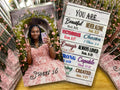 Custom Laminated Memorial Card: Funeral, Sweet 16, Event