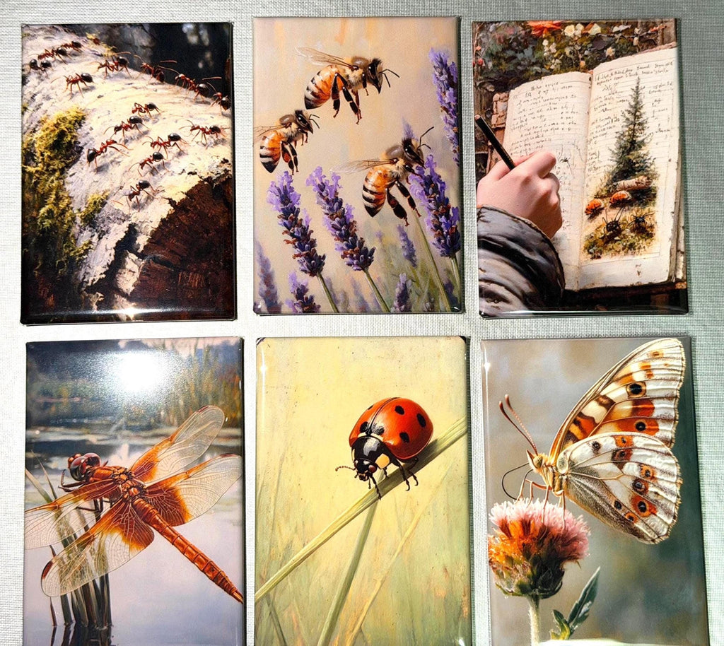 Naturalist, bug, insect, nature lover magnets sold individually or purchase them all