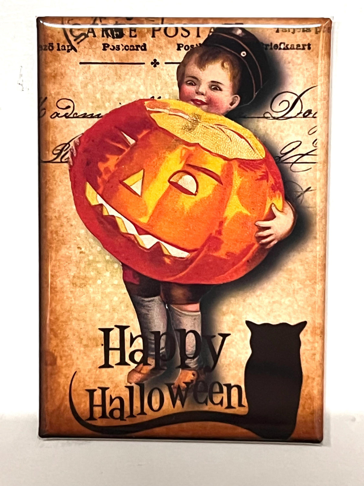 6 vintage halloween fridge magnets size 2x3"