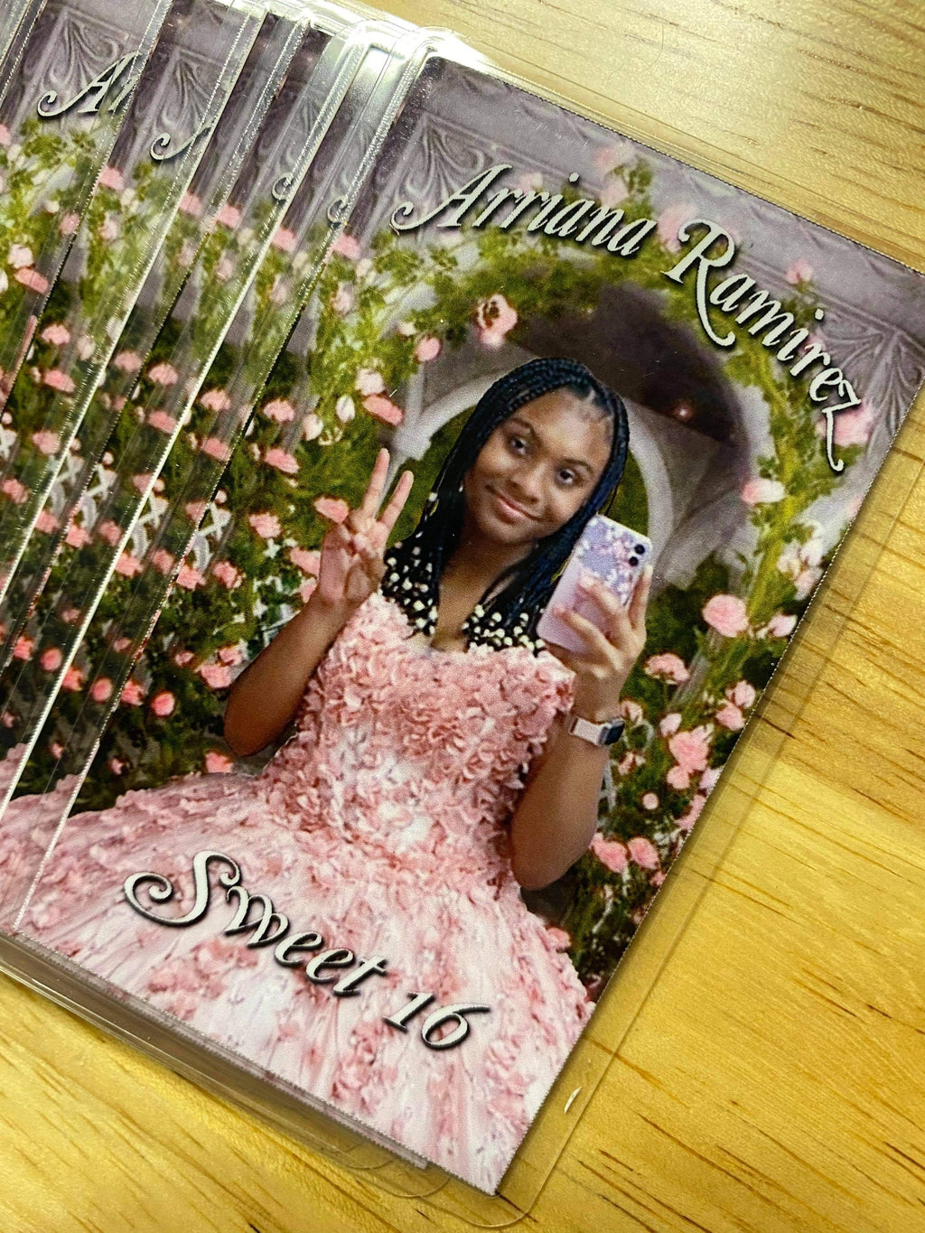 Custom Laminated Memorial Card: Funeral, Sweet 16, Event