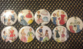 Apron Lady Buttons: Retro Kitchen Pinbacks, Magnets, or Flatbacks - Set 1