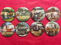 Retro Trailer Buttons: Vintage Camper Magnets, Pinbacks & More - Set2