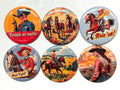 6 Cowgirl Fridge Magnets, pinbacks, flatbacks and more.  Choose your size/style. (s4)