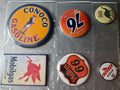 6 Gas Station Button Magnets, different sizes SetD