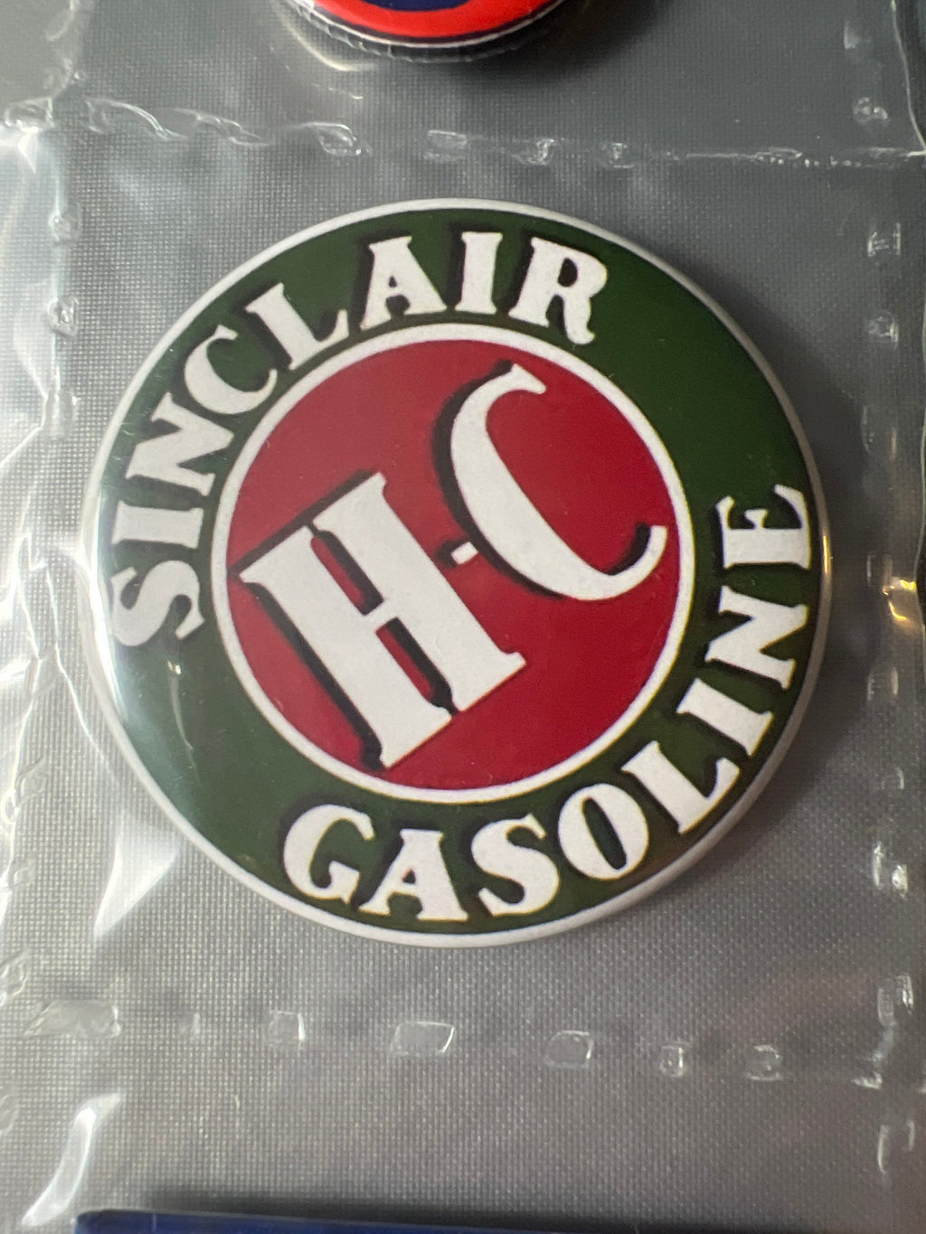 6 Gas Station Button Magnets, different sizes setB