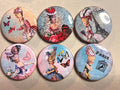 6 Marie Antoinette Shabby Chic Fridge Magnets.  Choose your size/style. (S2)