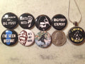 Bigfoot Pendant Necklace Set: Interchangeable Buttons