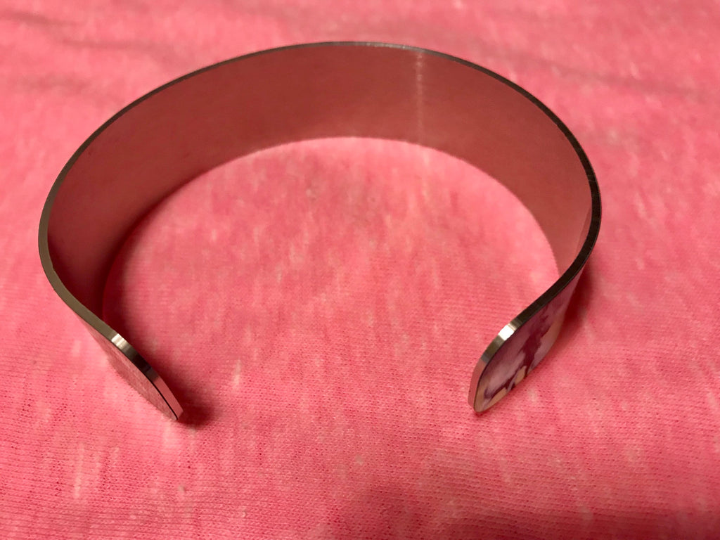 Horse Aluminum Cuff Bracelet: Custom Pearl Graphic Bracelet