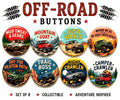 Suzuki Samurai Jimny Off-Road Buttons – Set of 8 Adventure Inspired pinback, magnet, flatbacks and more.