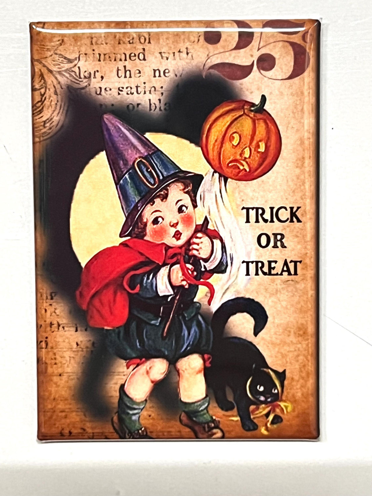 6 vintage halloween fridge magnets size 2x3"