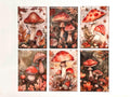 Autumn Mushroom Fridge magnets or pinback buttons  2x3 inch