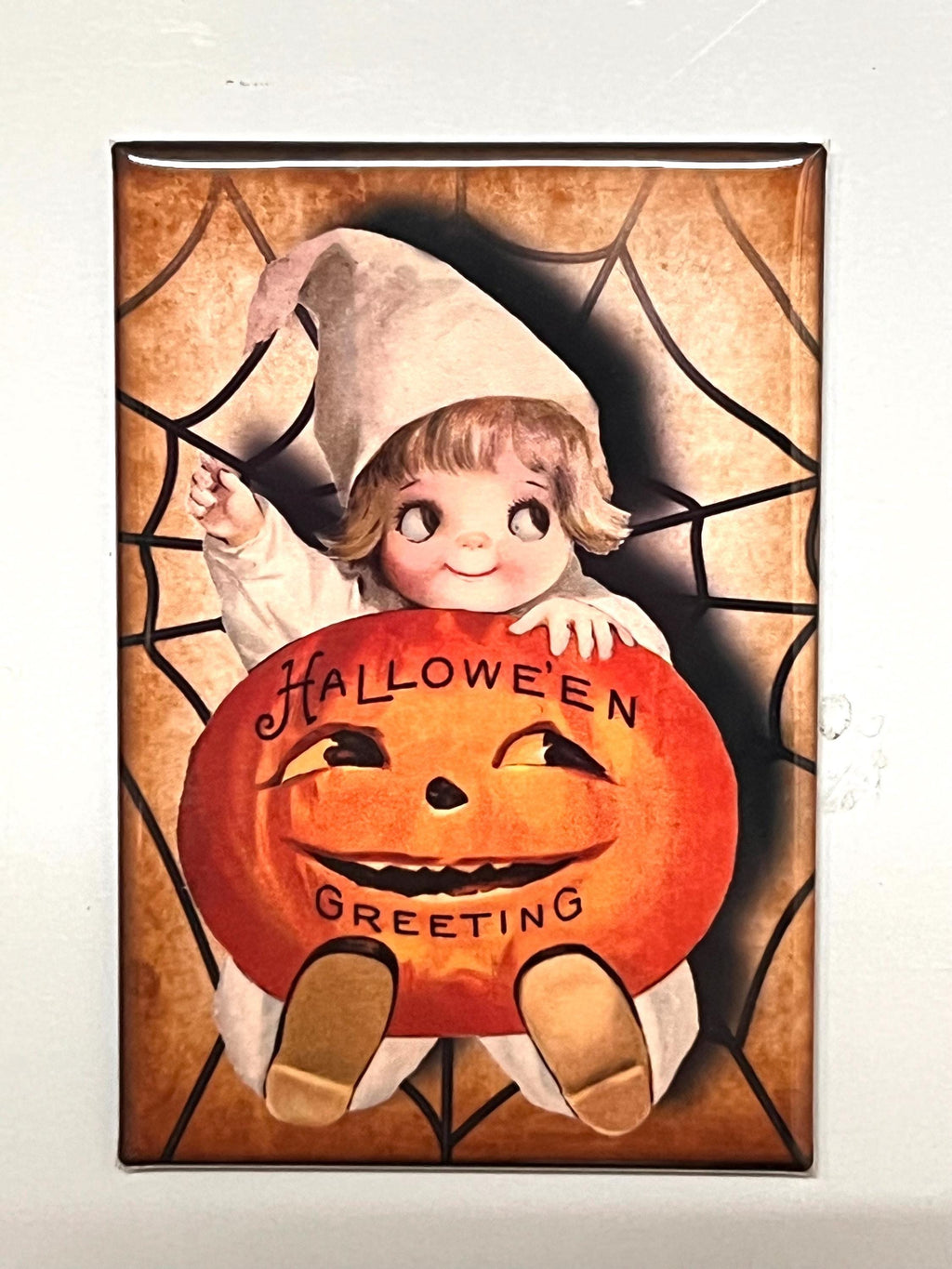6 vintage halloween fridge magnets size 2x3"